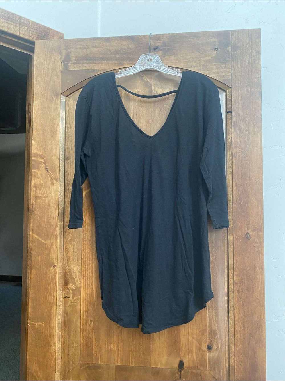 Black V Neck Top